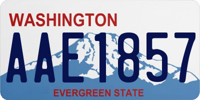 WA license plate AAE1857