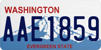 WA license plate AAE1859