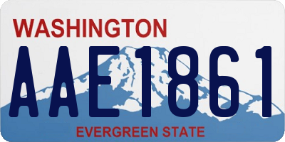 WA license plate AAE1861