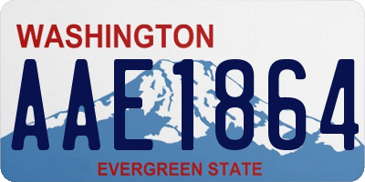 WA license plate AAE1864