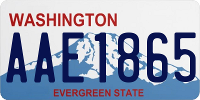 WA license plate AAE1865