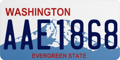 WA license plate AAE1868