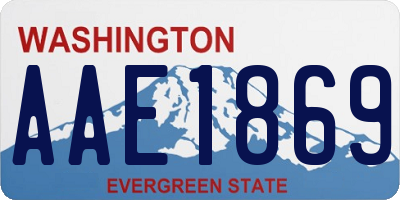 WA license plate AAE1869