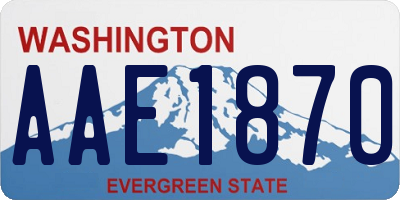 WA license plate AAE1870