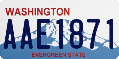 WA license plate AAE1871