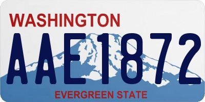 WA license plate AAE1872