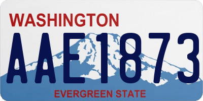 WA license plate AAE1873