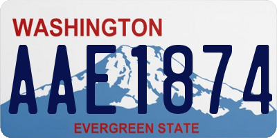 WA license plate AAE1874