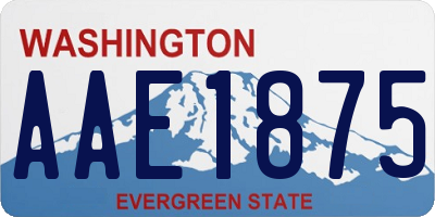 WA license plate AAE1875