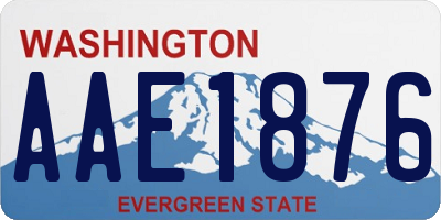 WA license plate AAE1876