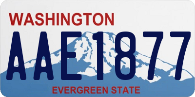 WA license plate AAE1877