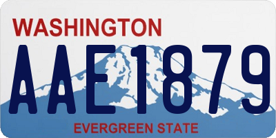 WA license plate AAE1879