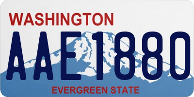 WA license plate AAE1880