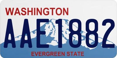 WA license plate AAE1882