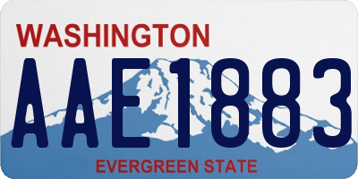 WA license plate AAE1883