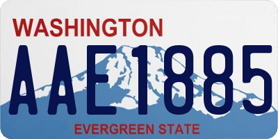 WA license plate AAE1885