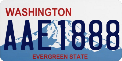 WA license plate AAE1888