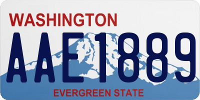 WA license plate AAE1889