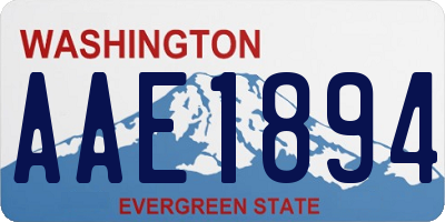 WA license plate AAE1894