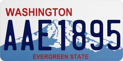 WA license plate AAE1895