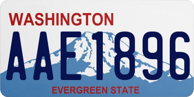 WA license plate AAE1896