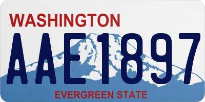 WA license plate AAE1897