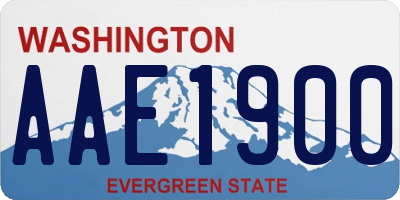 WA license plate AAE1900