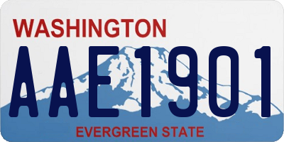 WA license plate AAE1901