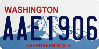 WA license plate AAE1906