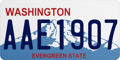 WA license plate AAE1907