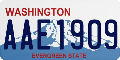 WA license plate AAE1909