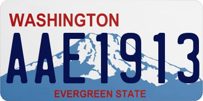 WA license plate AAE1913