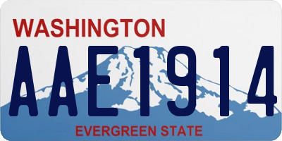 WA license plate AAE1914