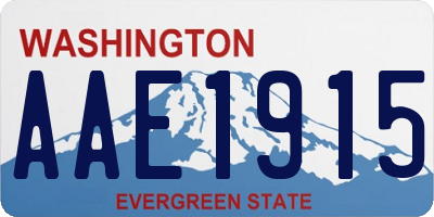 WA license plate AAE1915