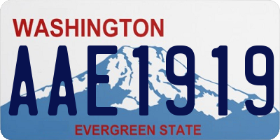 WA license plate AAE1919