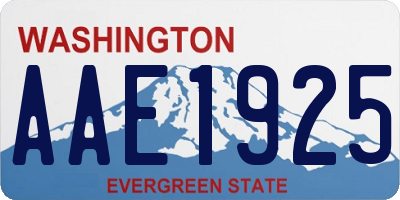 WA license plate AAE1925