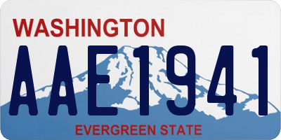 WA license plate AAE1941