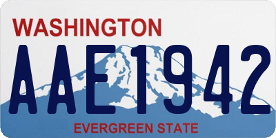 WA license plate AAE1942