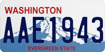 WA license plate AAE1943