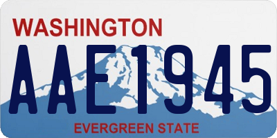 WA license plate AAE1945