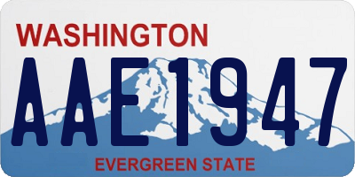 WA license plate AAE1947