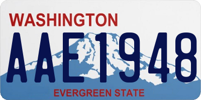 WA license plate AAE1948