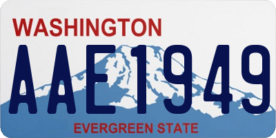 WA license plate AAE1949