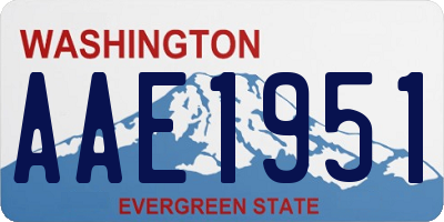 WA license plate AAE1951