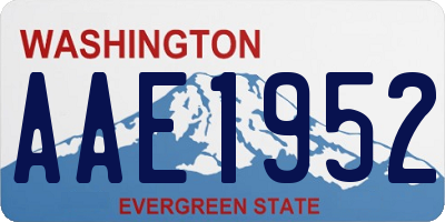 WA license plate AAE1952