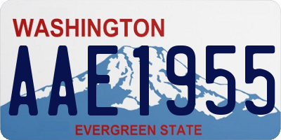 WA license plate AAE1955