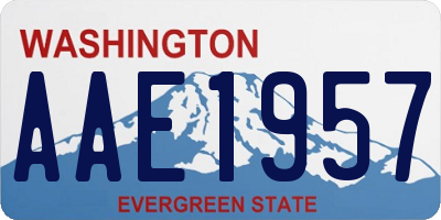 WA license plate AAE1957