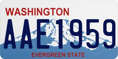 WA license plate AAE1959