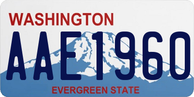 WA license plate AAE1960