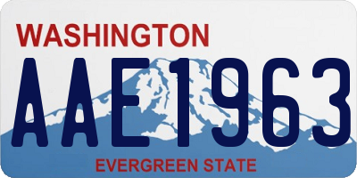 WA license plate AAE1963